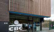 CBC banque et assurances à Spa, réalisation du bardage